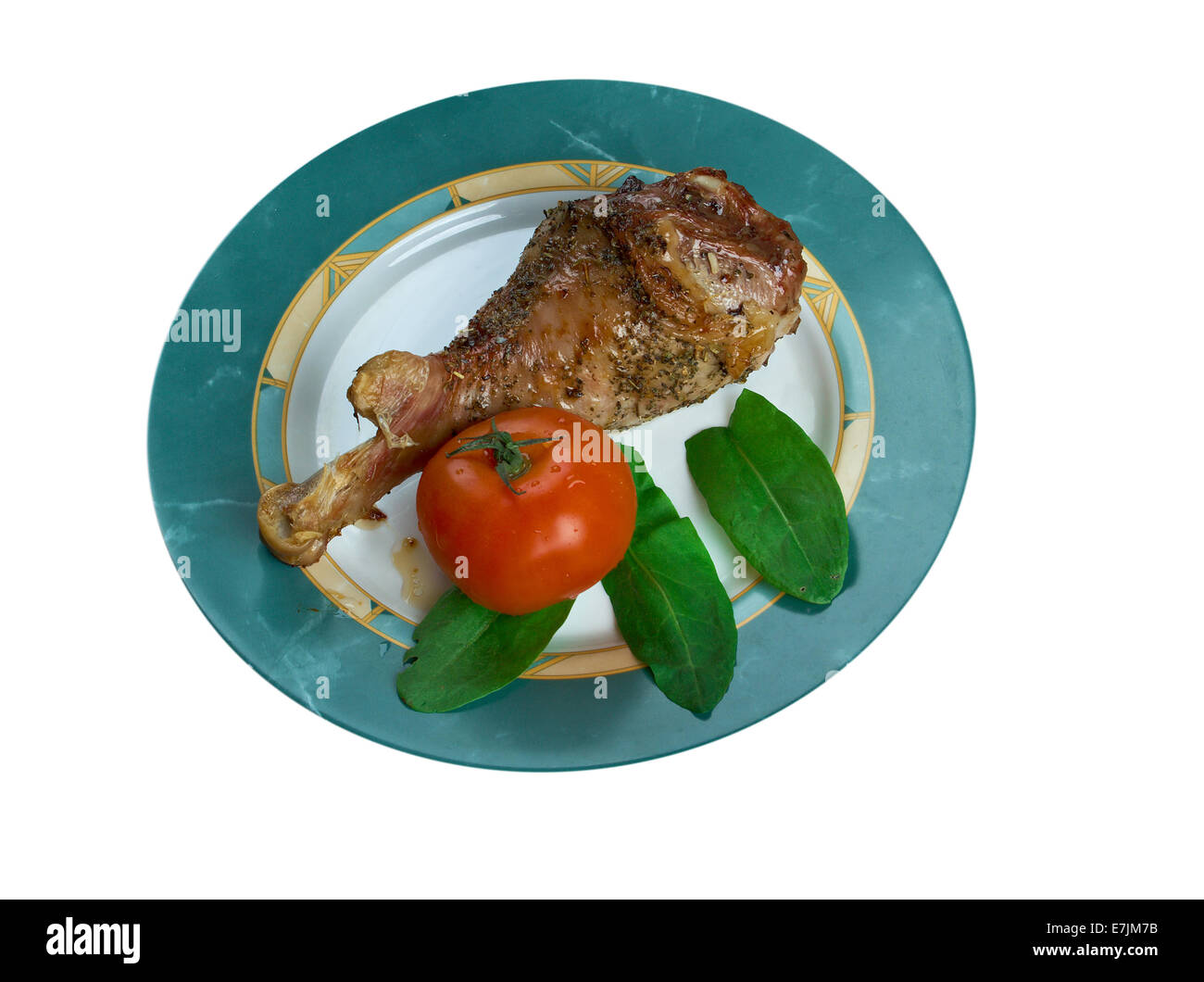 Honey garlic glazed Turkey leg baked .country cuisine Stock Photo Alamy