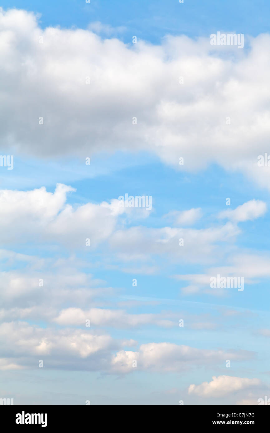 blue autumn sky with cumulus clouds - natural background Stock Photo ...