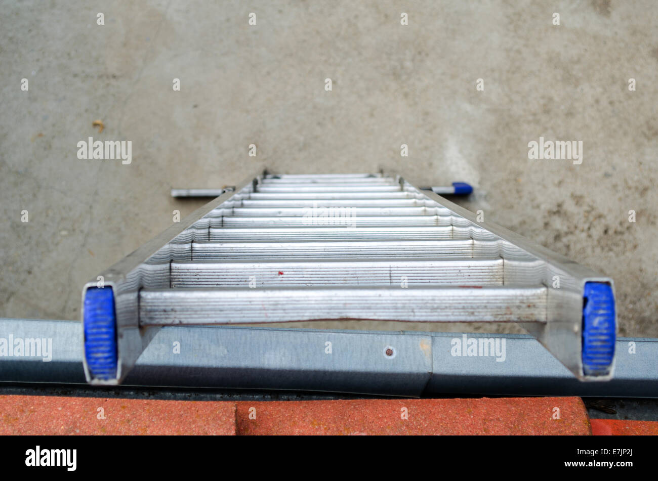 Ladder on the roof Stock Photo Alamy