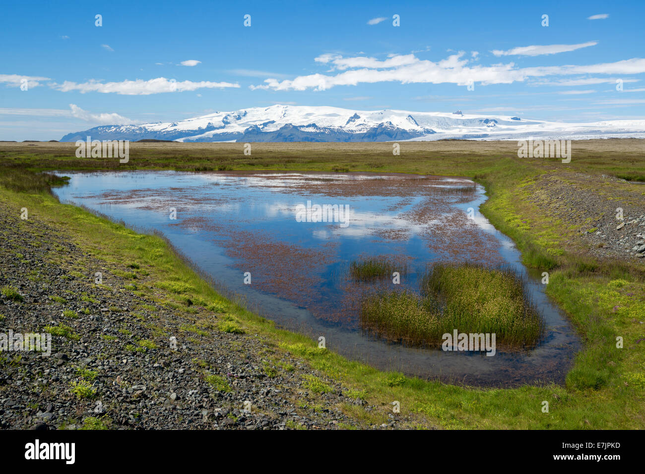 Beautiful landscape, river in wild Iceland Stock Photo