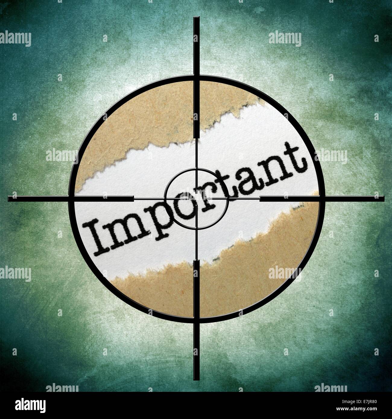 Important text on target Stock Photo - Alamy