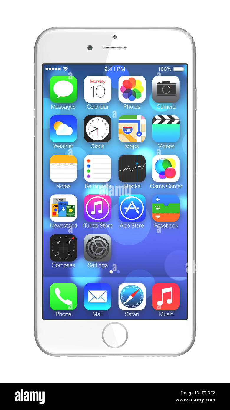 Apple iPhone 6 Plus front screen display Stock Photo