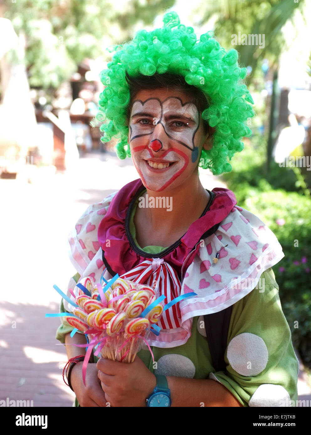 Clown circus face paint female hi-res stock photography and images - Alamy