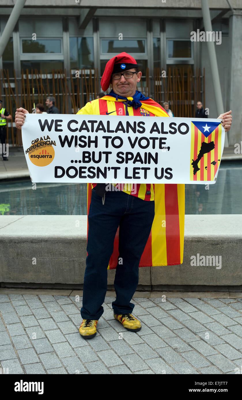 Supporter of Catalan independence Stock Photo
