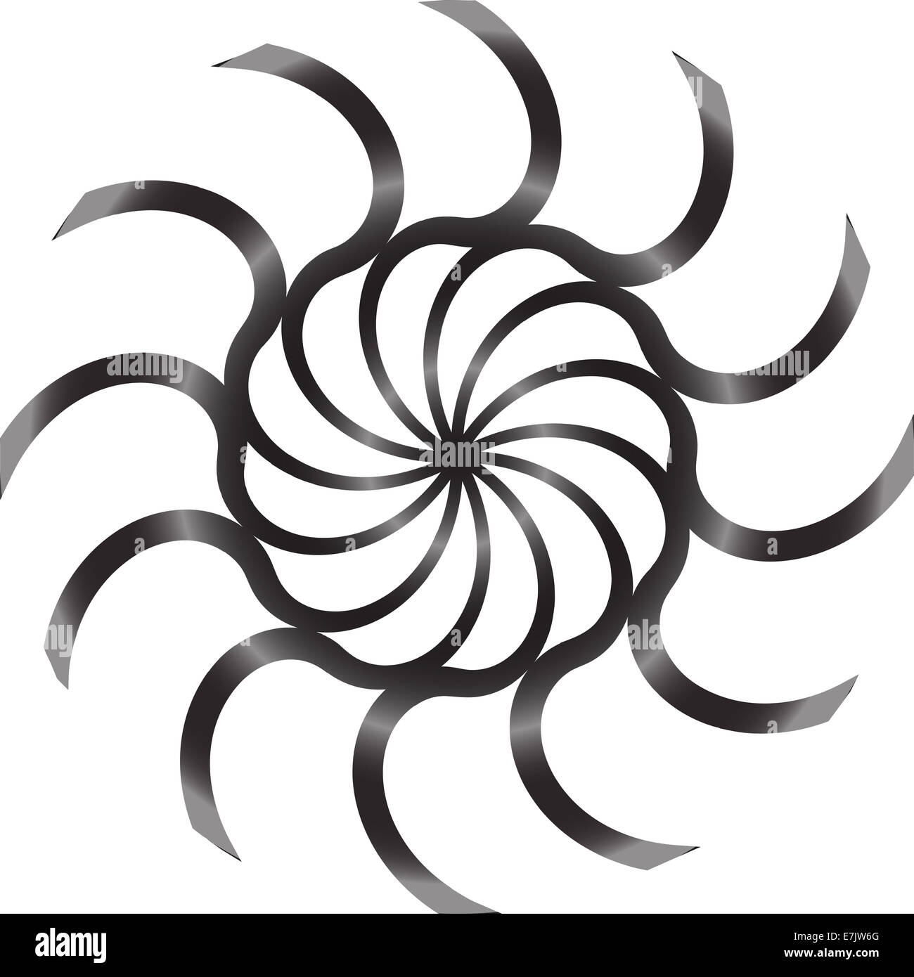 Black and White Abstract Psychedelic Art Background. Vector Illu Stock ...