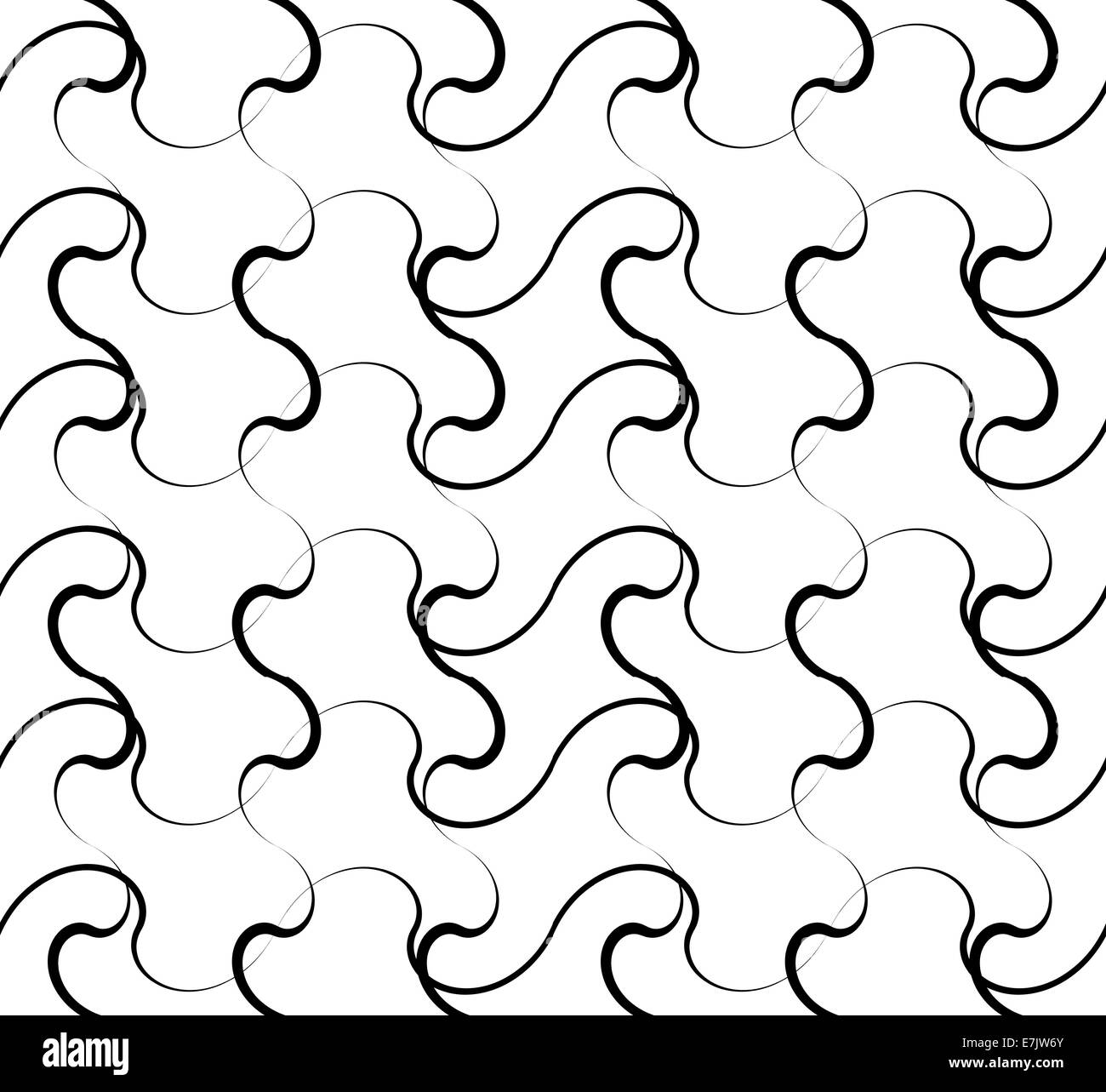 Seamless Pattern. Black and White Abstract Psychedelic Art Backg Stock ...