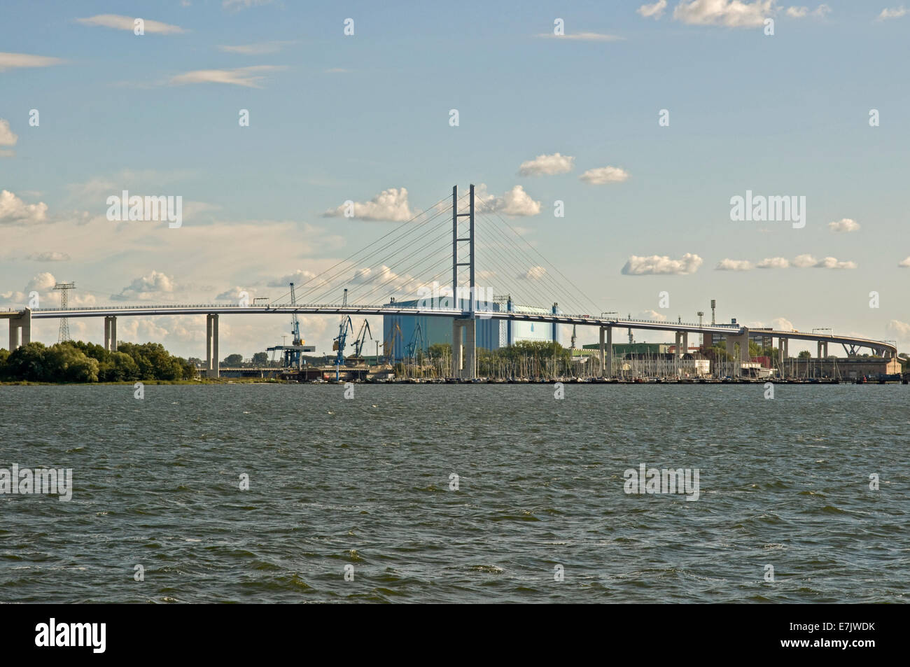 Rügen bridge conecting Rügen with mainland Stralsund, Mecklenburg Western Pomerania, Germany Stock Photo