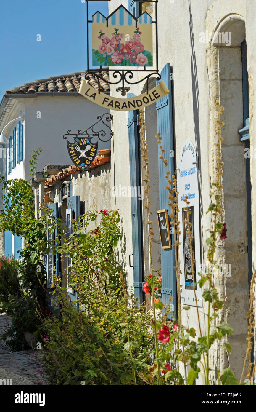 Charming old street in Talmont-sur-Gironde,Charente Maritime,Poitou Charentes,France Stock Photo