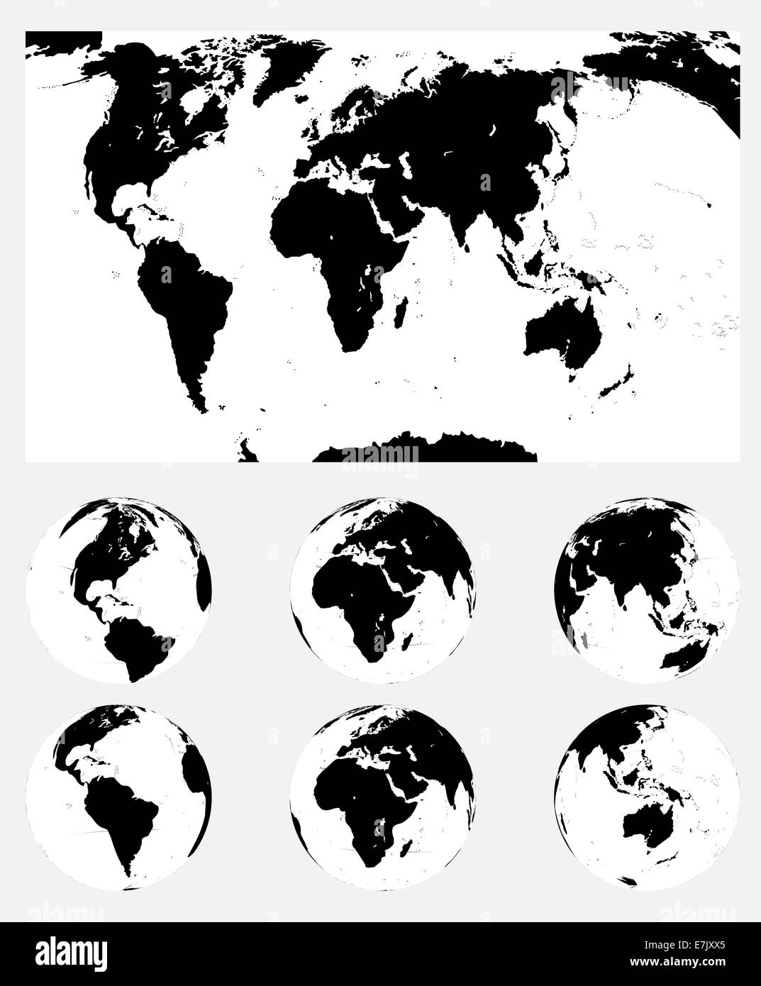 Map Of The World. Vector Illustration. Stock Photo