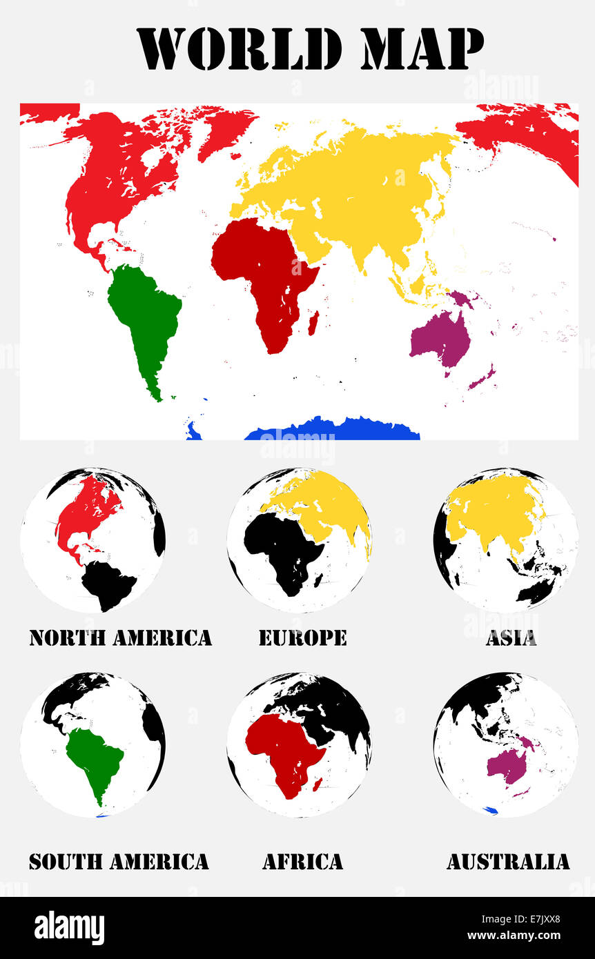 Map Of The World. Vector Illustration. Stock Photo