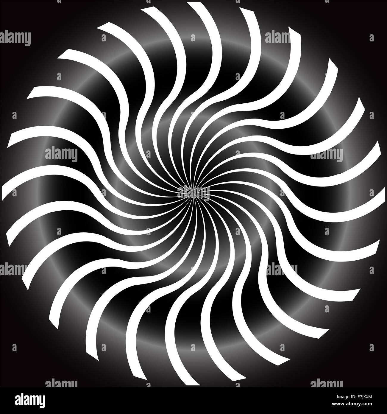 Black and White Abstract Psychedelic Art Background. Vector Illu Stock ...