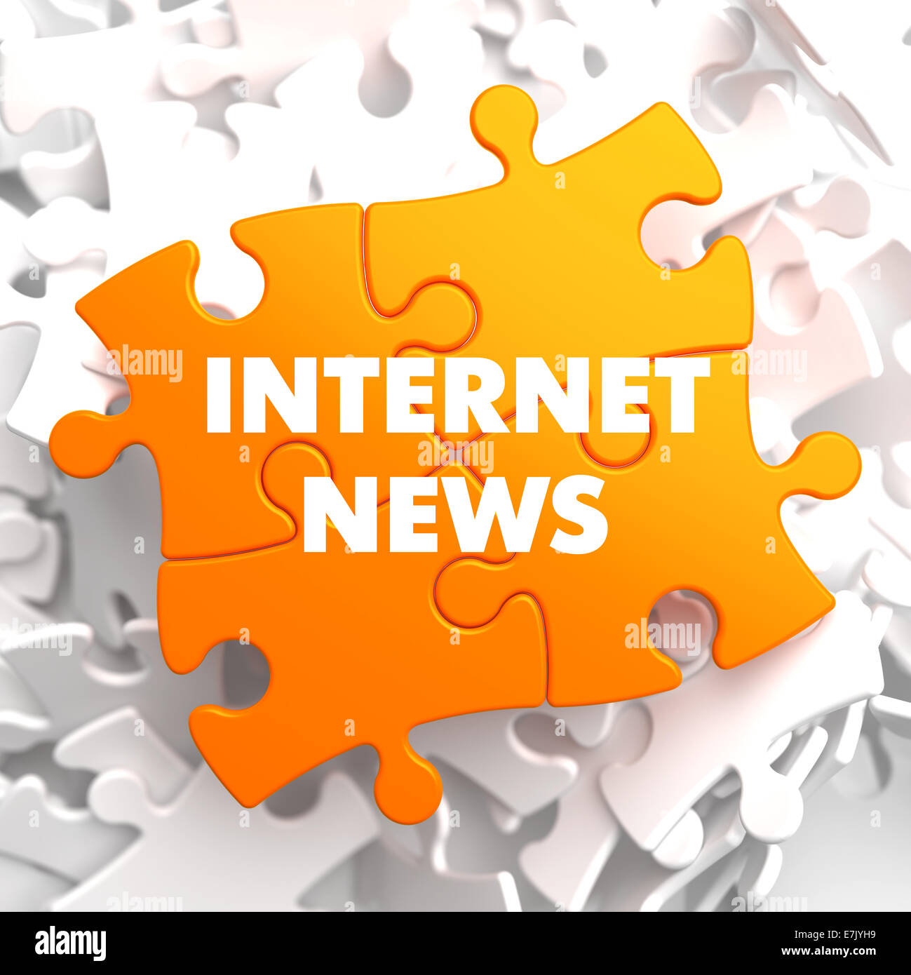 Internet New on Orange Puzzle Stock Photo - Alamy