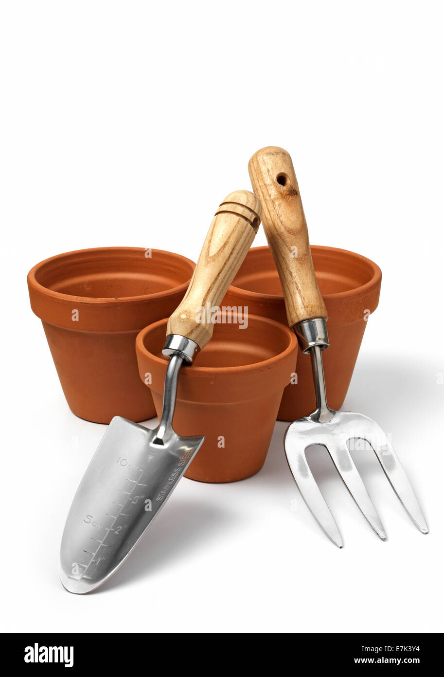 Gardening fork and trowel Stock Photo Alamy
