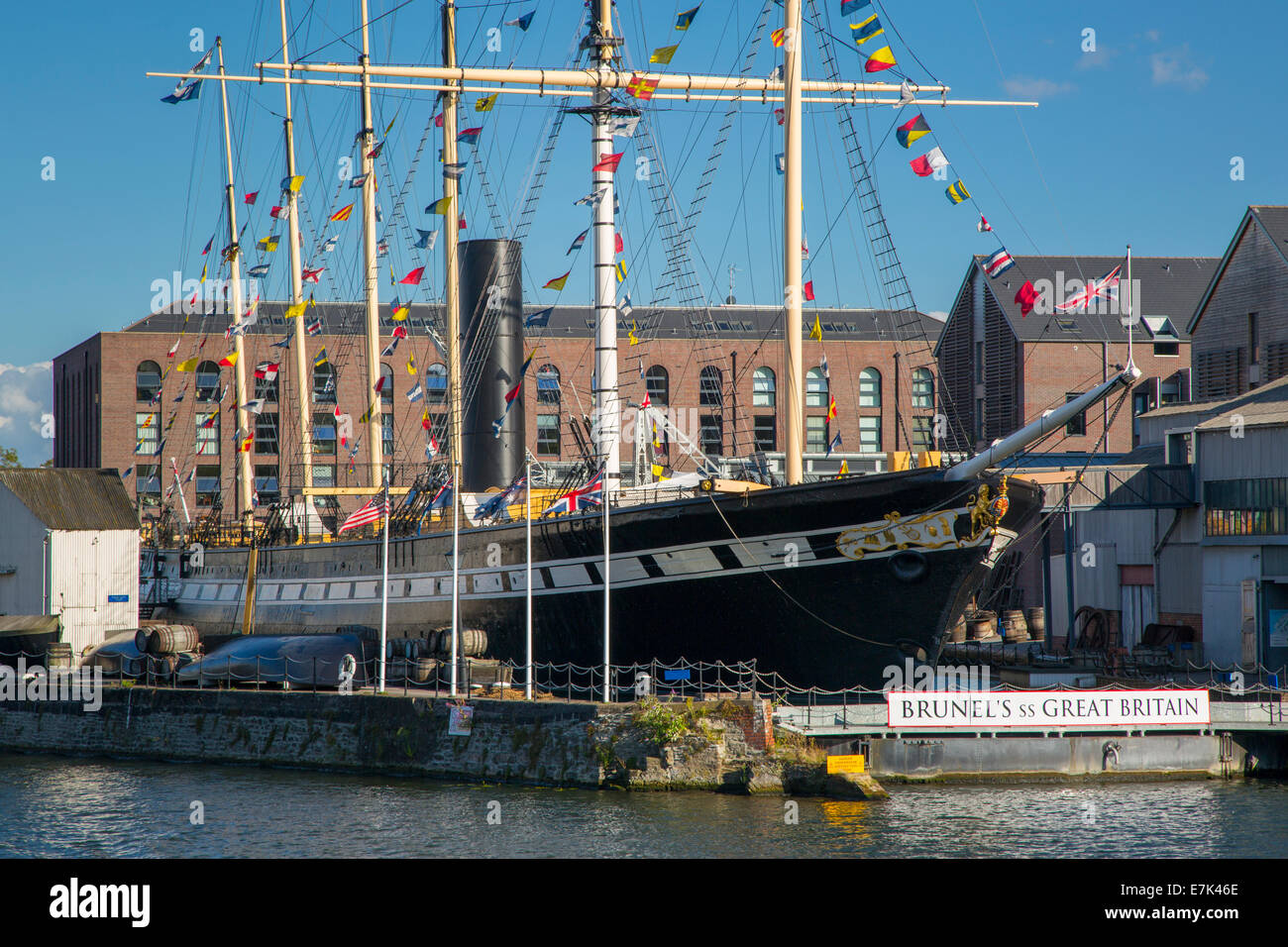 Brunel's SS Great Britain - world's first steam passenger ship, now a museum in dry dock, Bristol, England Stock Photo