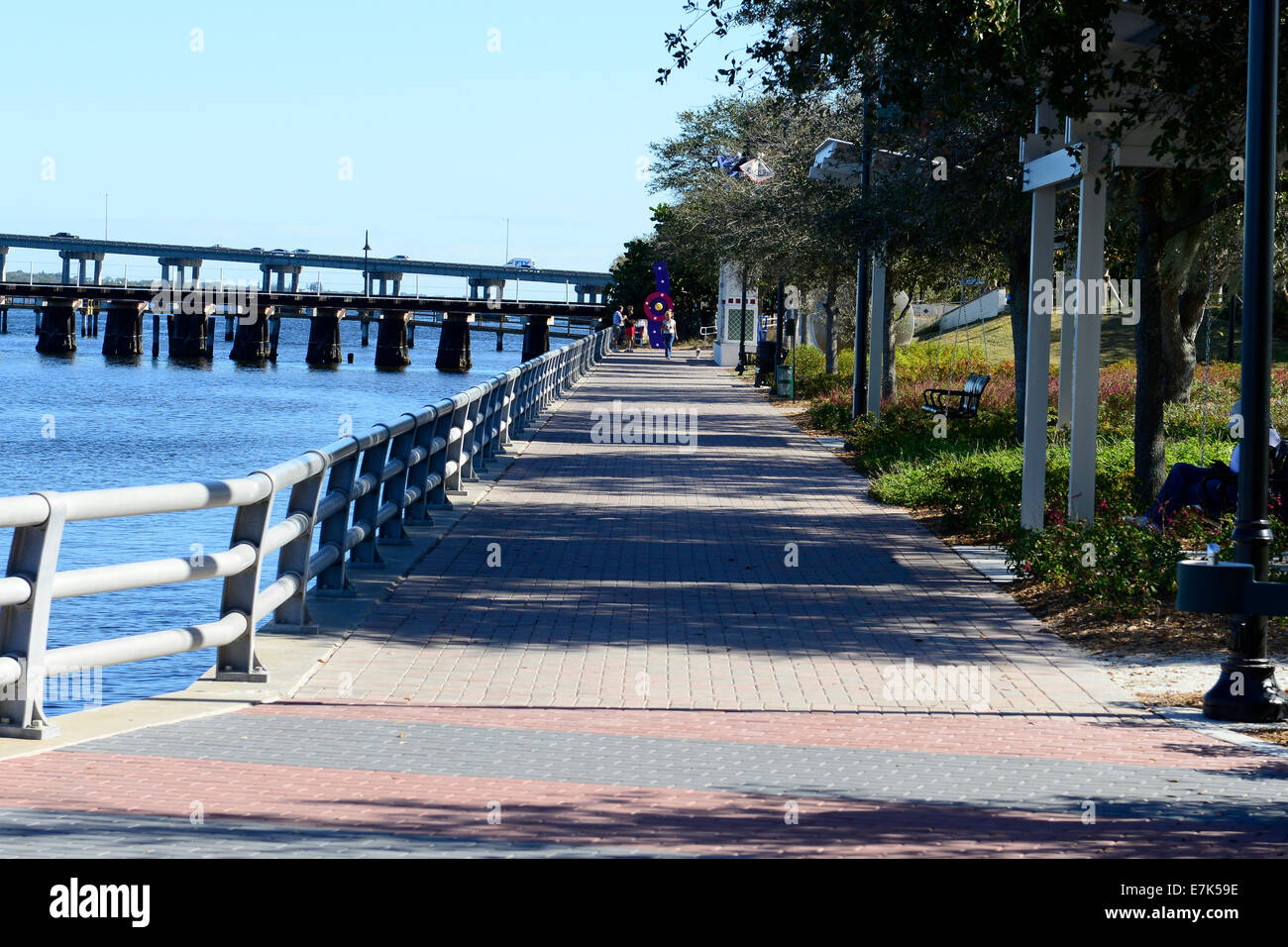 River Walk Bradenton Florida FL Stock Photo
