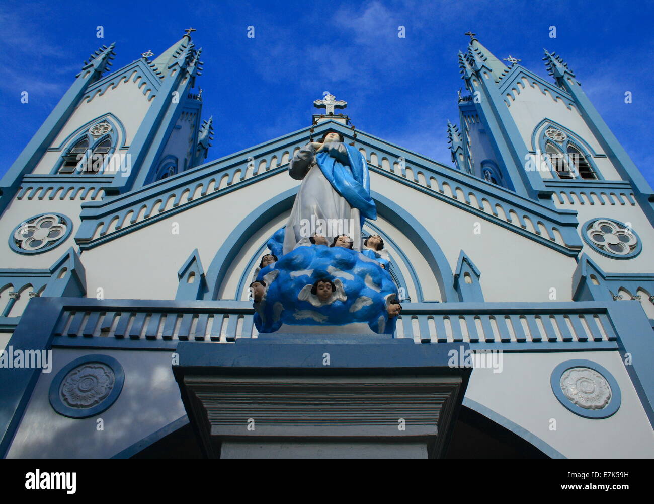 Cathedral of Immaculate Concepcion, Puerto Princesa City, Palawan, Philippines Stock Photo