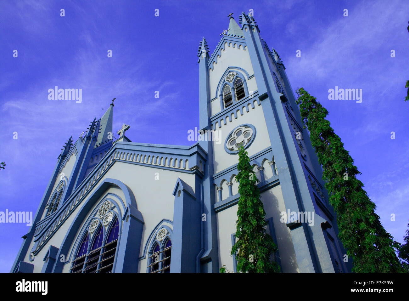 Cathedral of Immaculate Concepcion, Puerto Princesa City, Palawan, Philippines Stock Photo