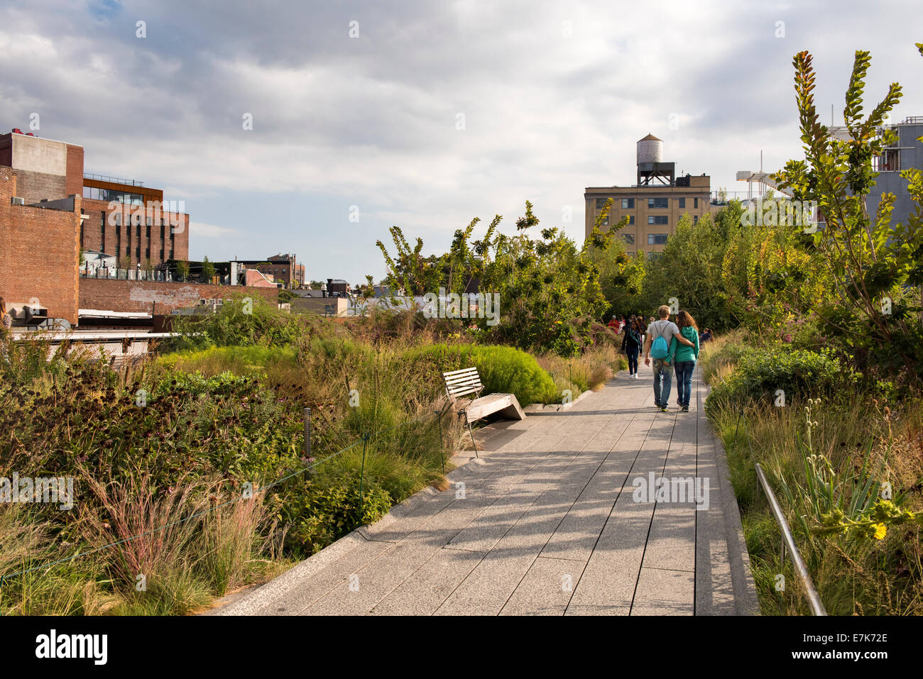 High Line Park in the Chelsea neighborhood of New York Stock Photo