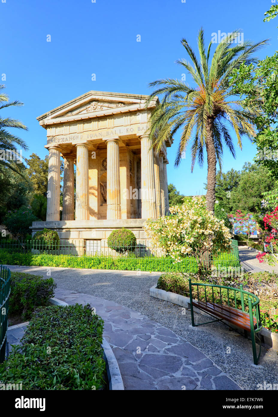 Lower Barrakka Gardens in Valletta, Malta Stock Photo