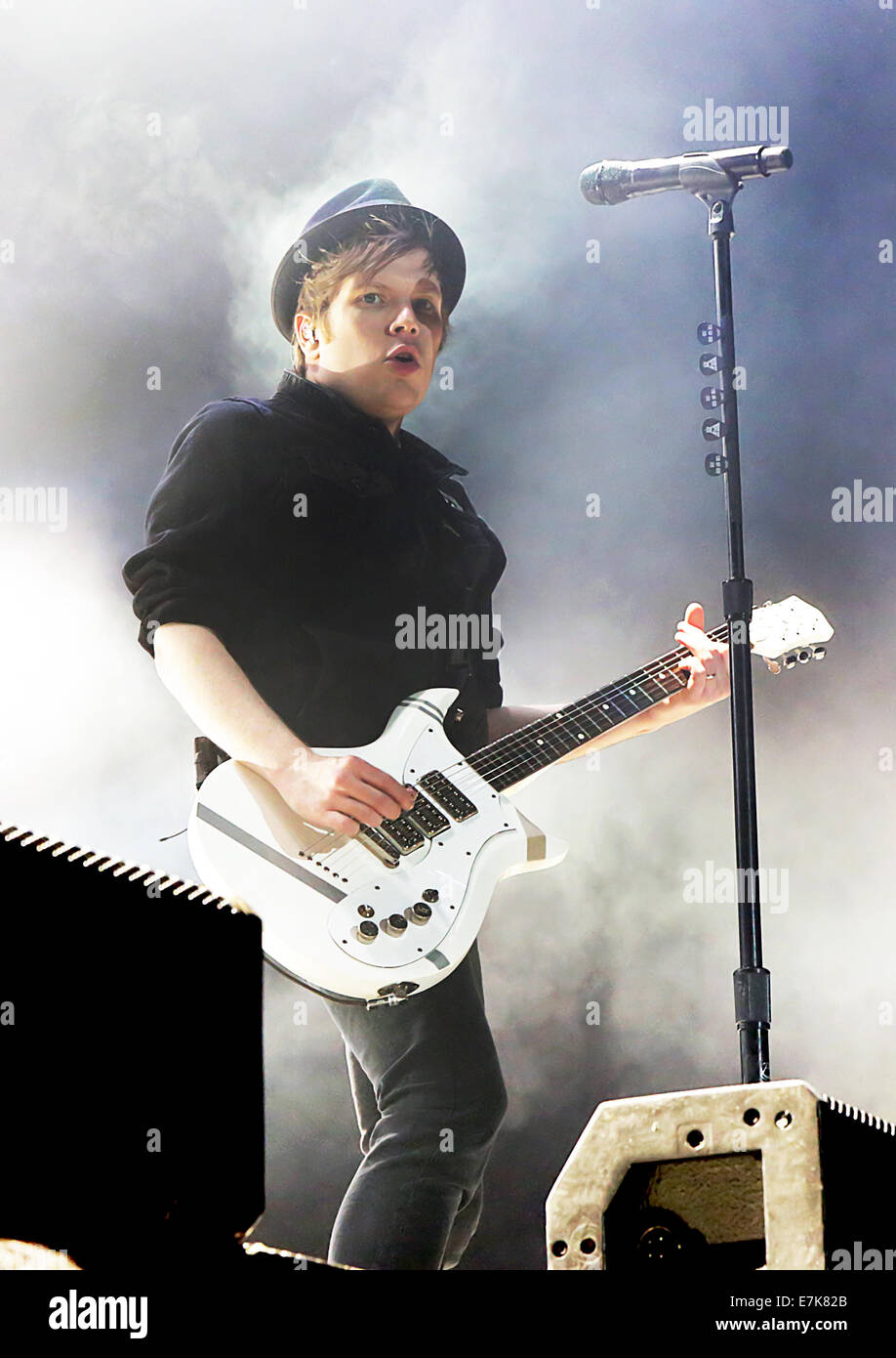 Fall Out Boy Performing Live On Stage At The Phones 4u Arena As Part Of Their Fall Out Boy Performing Live On Stage At The Phones 4u Arena As Part Of Their