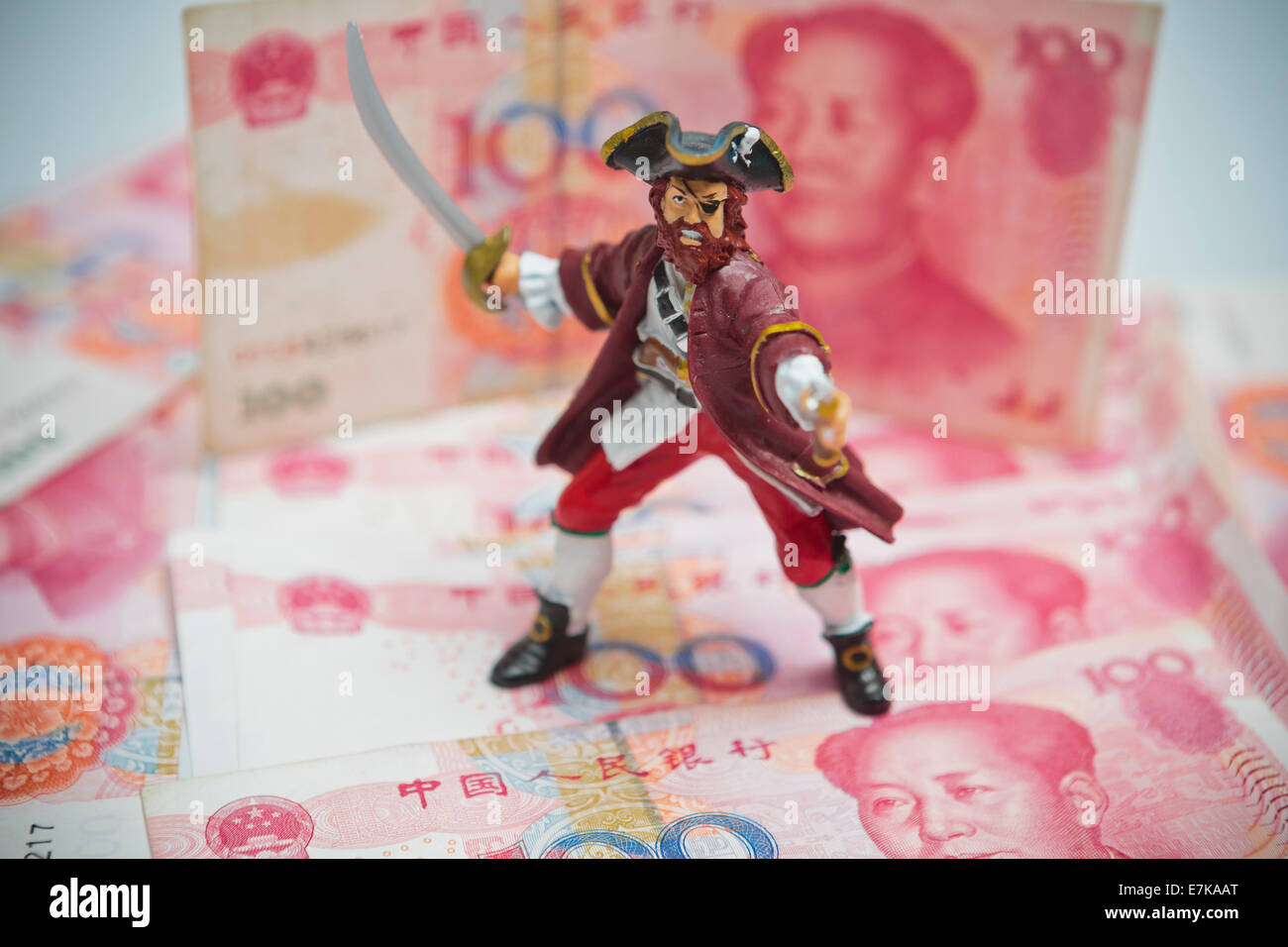 China Piracy Pirate economy sea trade and money Stock Photo