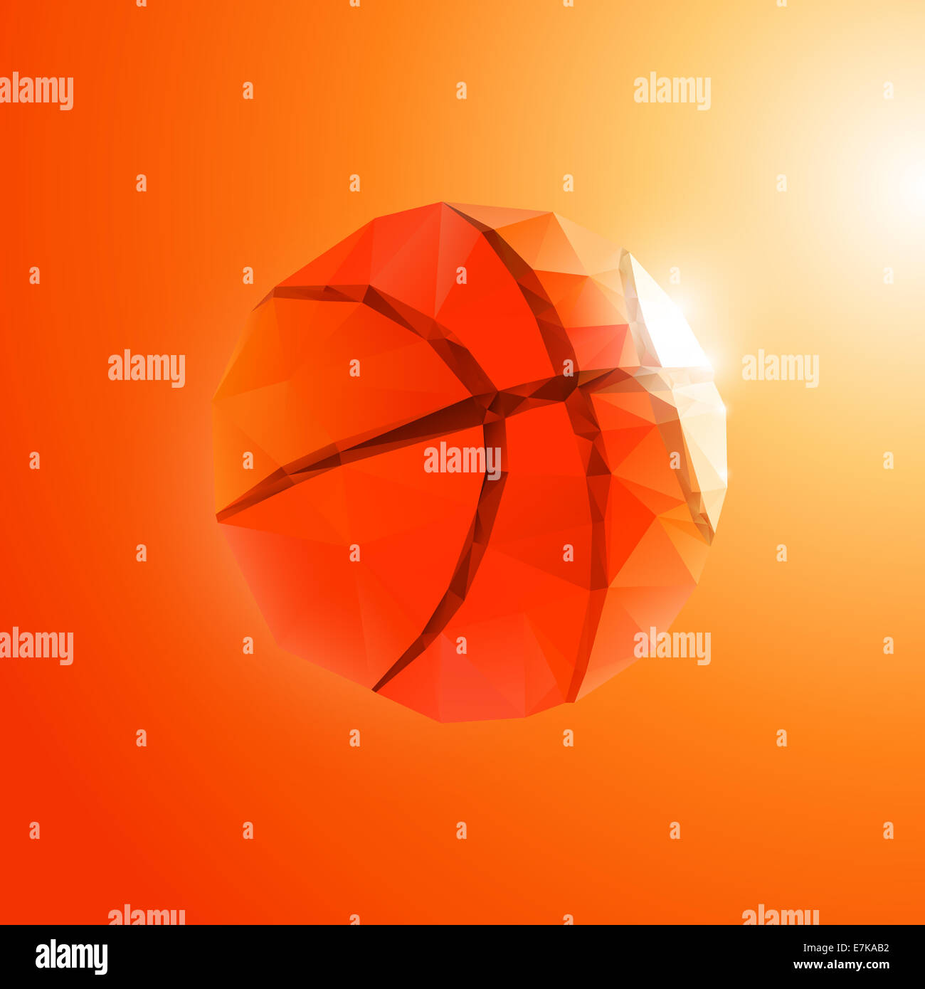 Polygon basketball Stock Photo