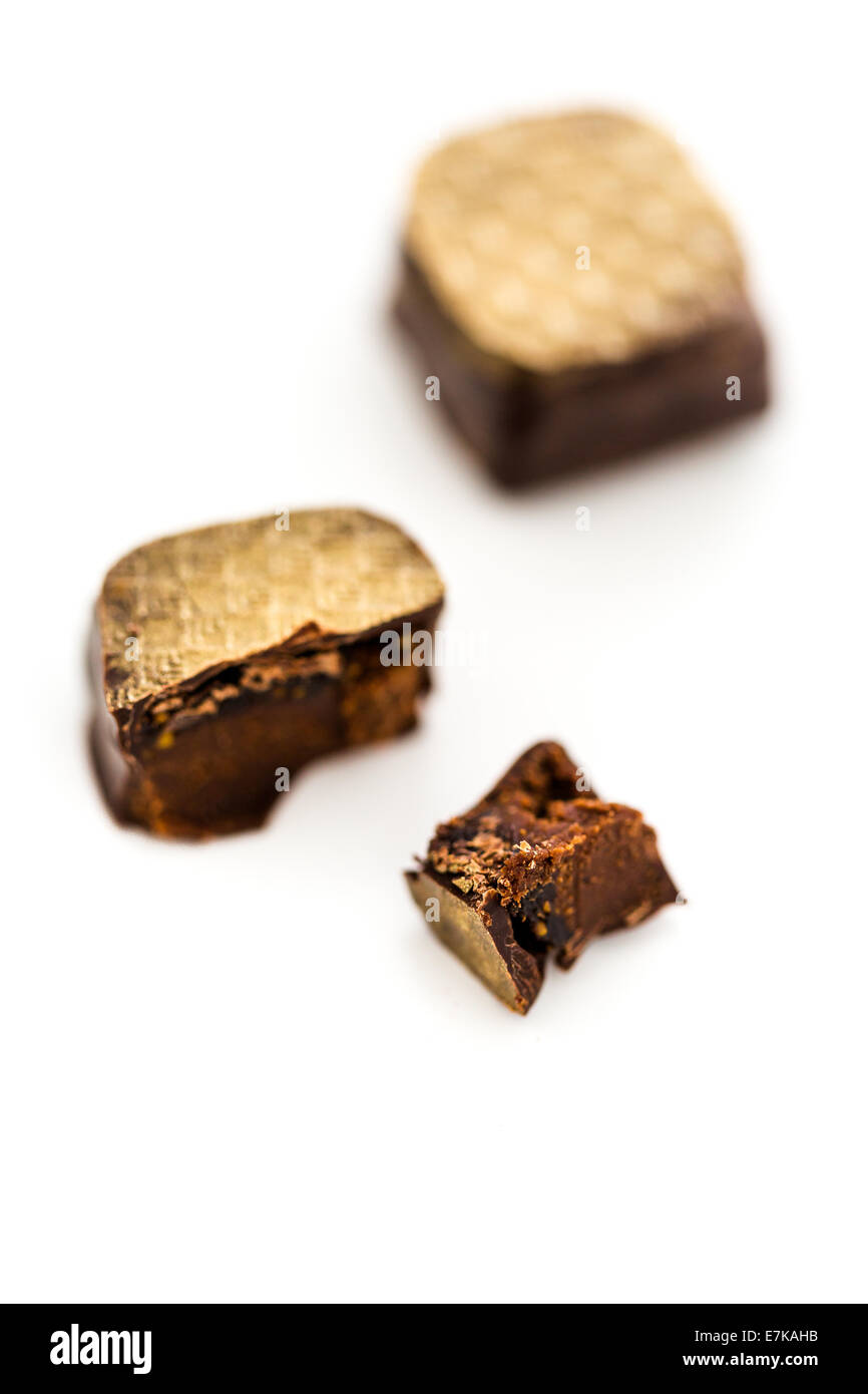 Gourmet port and gig vegan truffle on a white background Stock Photo