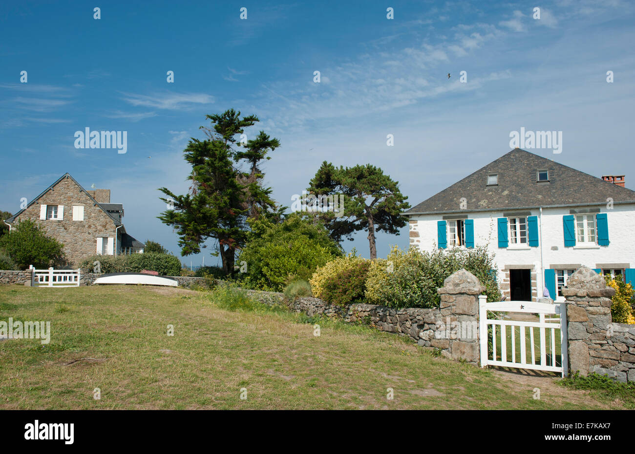 The property of the painter Marin-Marie on Grand-Île of Chausey islands, Normandie,France Stock Photo