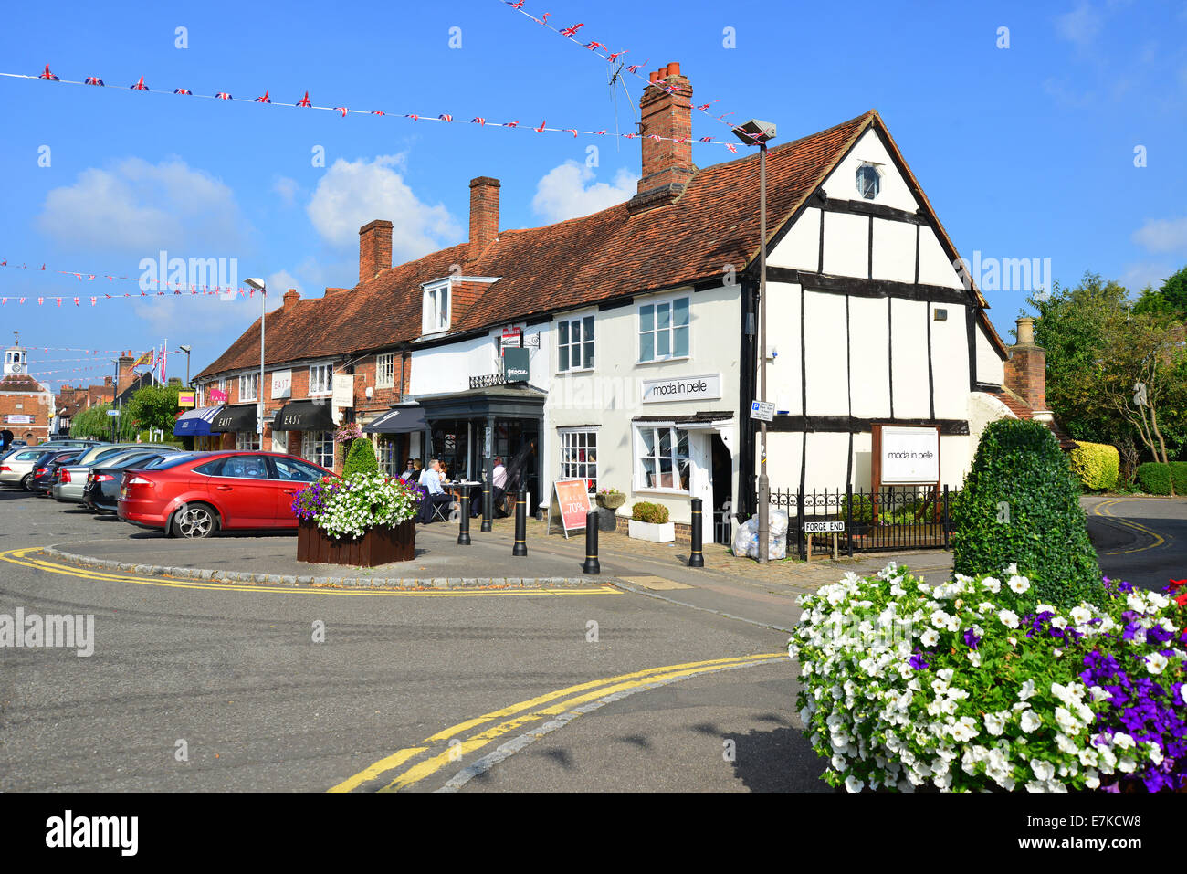 Period shops and cafe, The Broadway, Old Amersham, Buckinghamshire, England, United Kingdom