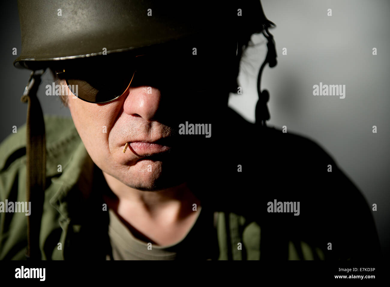 Shell Shocked American Soldier Vietnam War Stock Photo 407604274