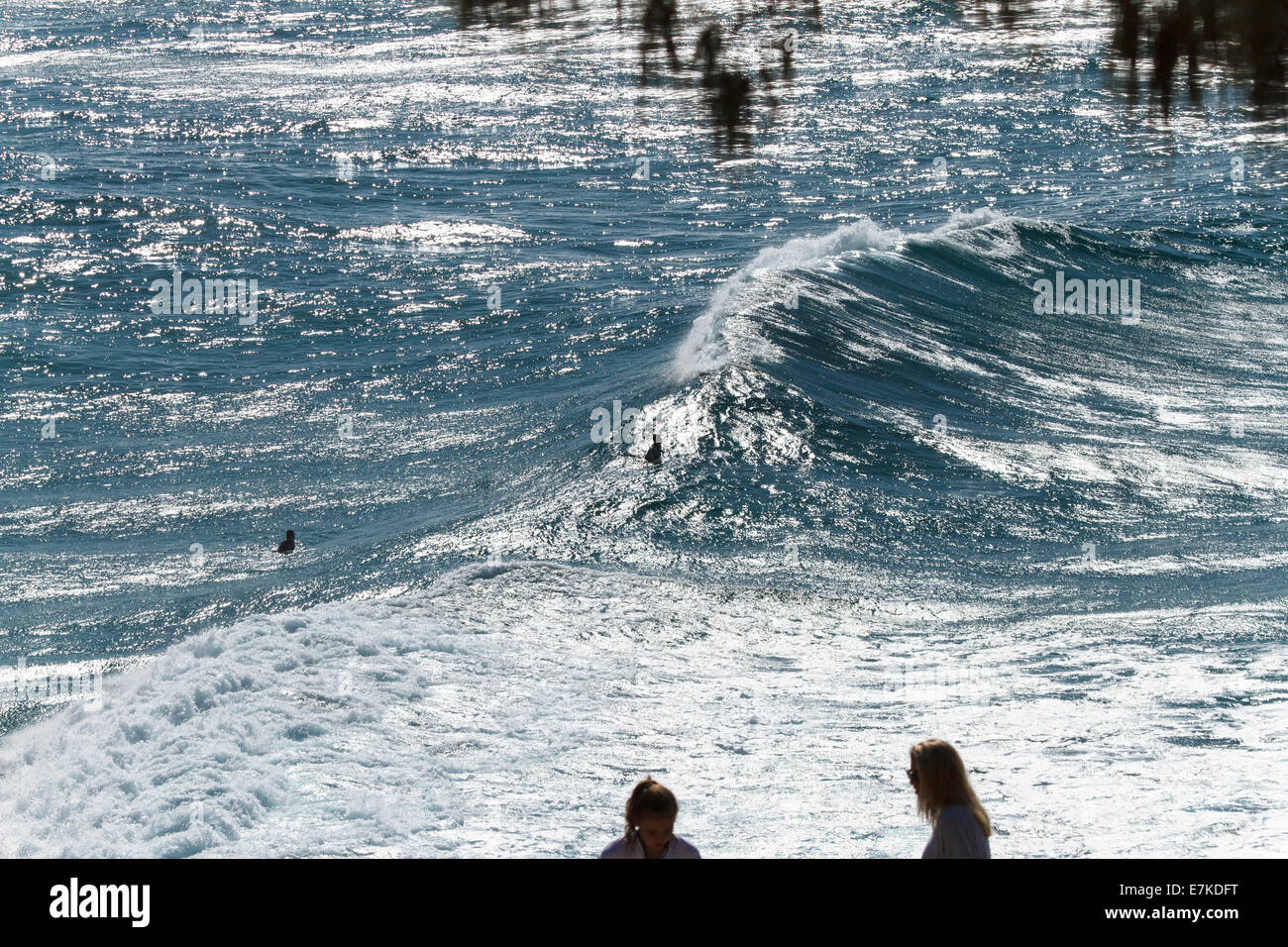 Surf off Point Lookout Stock Photo Alamy