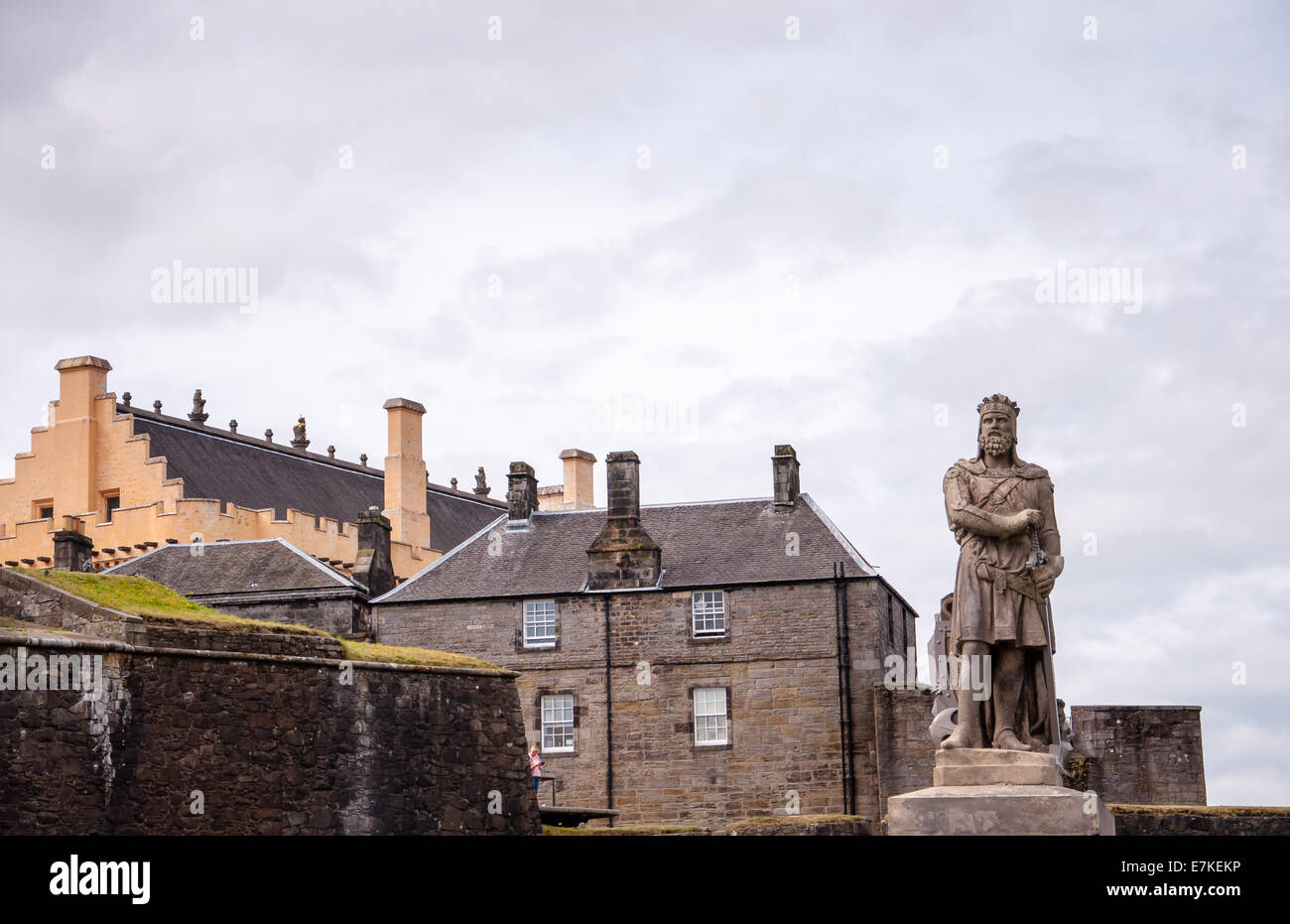 statue of king robert the bruce at stirling castle, scotland Stock Photo