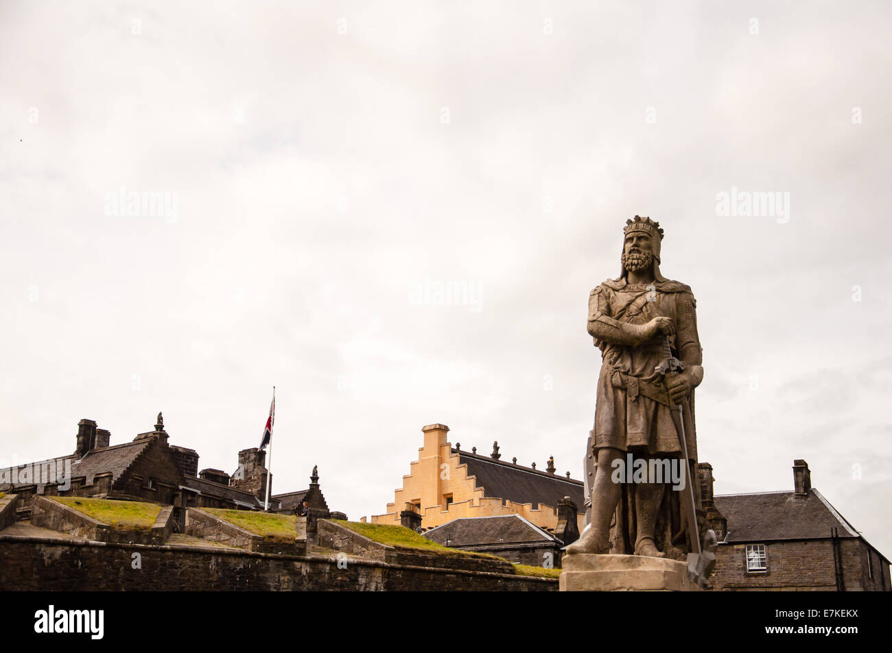 statue of king robert the bruce at stirling castle, scotland Stock Photo
