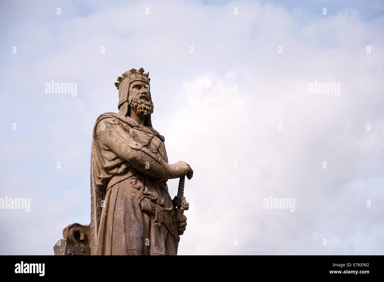 statue of king robert the bruce at stirling castle, scotland Stock Photo