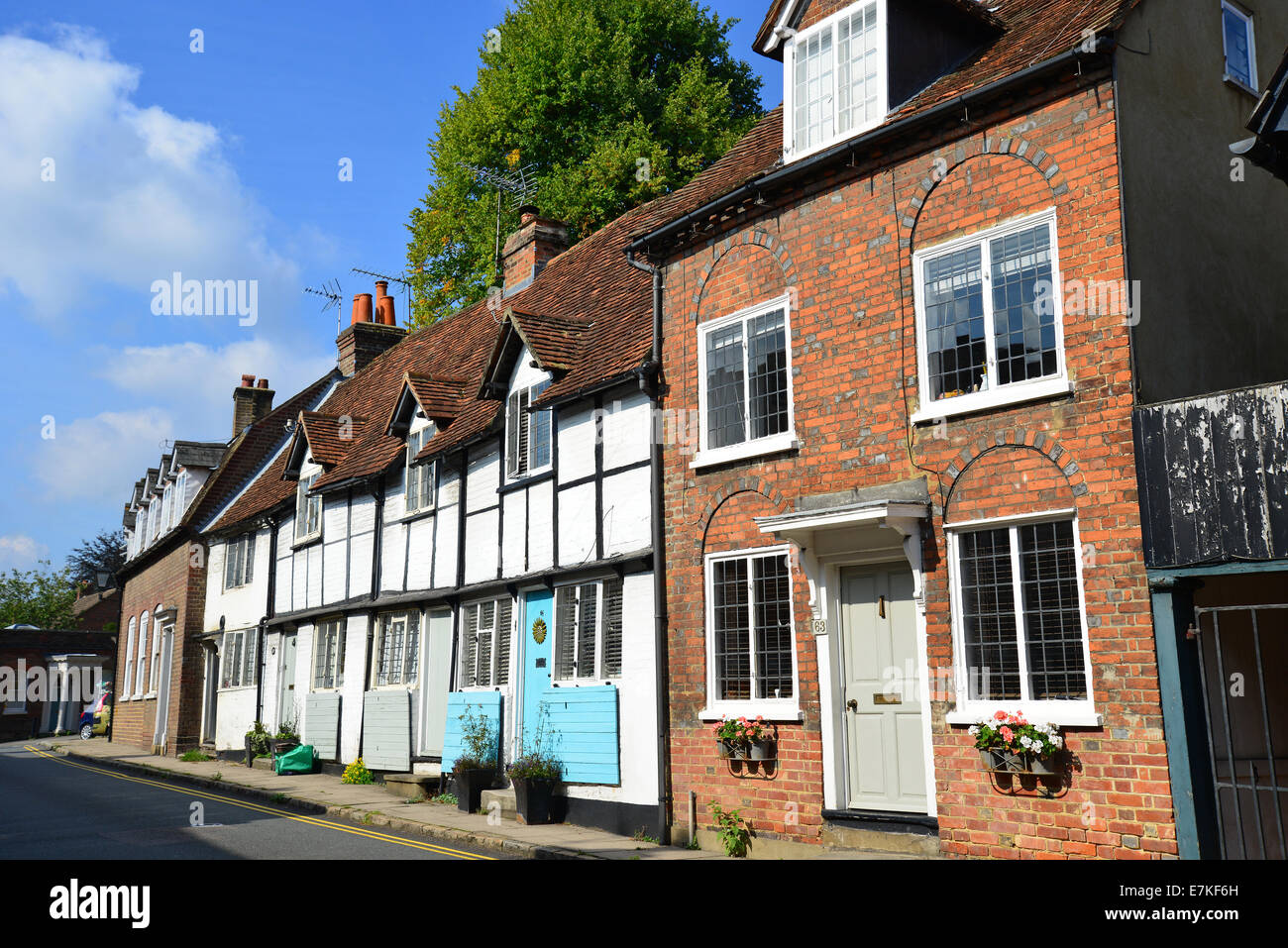 Period houses, Church Street, Chesham, Buckinghamshire, England, United
