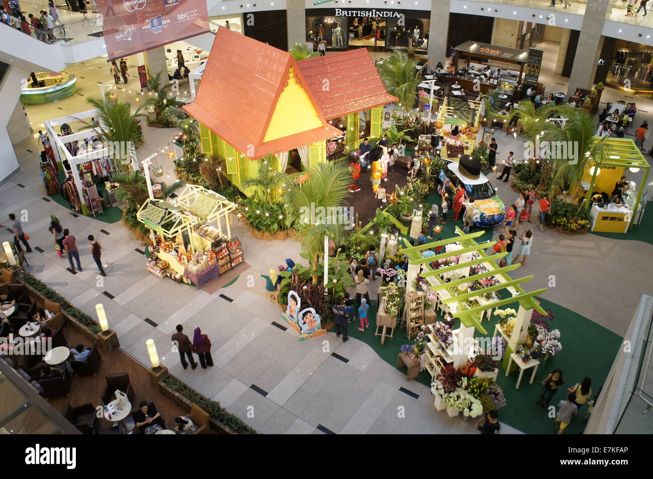 Hari Raya decorations in shopping mall in Malaysia Stock Photo
