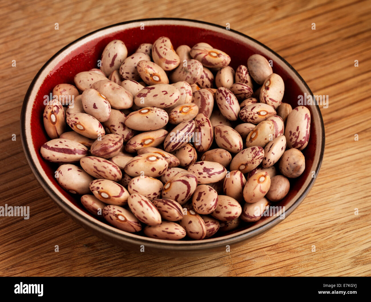 Barlotti Beans in bowl Stock Photo