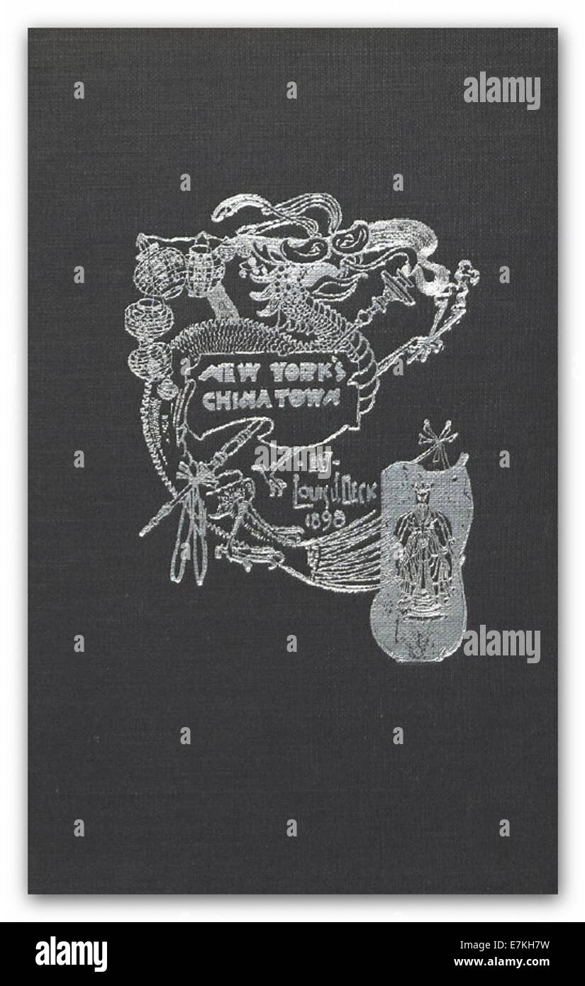 Beck’s 1898 publication illustrates New York City's Chinatown, depicting its streets, buildings, and cultural elements during the late 19th century. Stock Photo