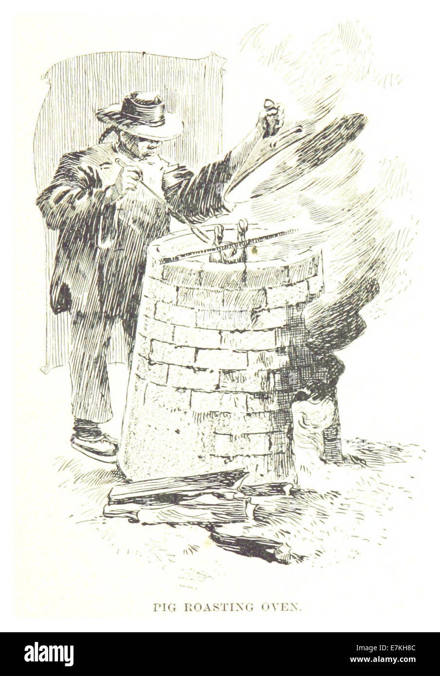 BECK(1898) p087 PIG ROASTING OVEN Stock Photo Alamy