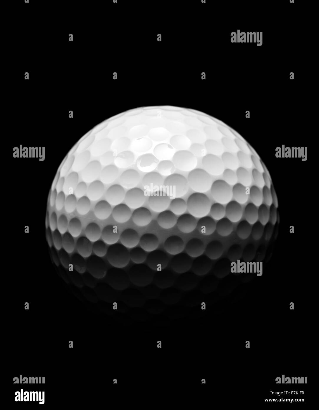 Golf Ball on Black Background Stock Photo