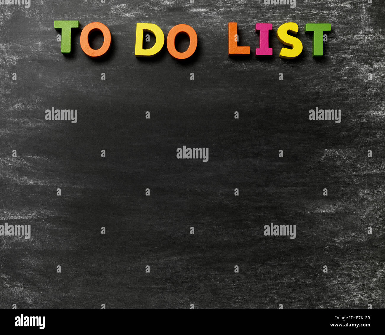 Blackboard with a To Do List Stock Photo Alamy