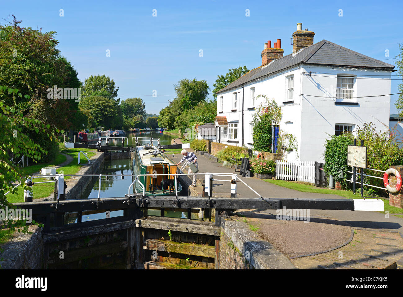 Cow Roast Lock and Canal, Cow Roast, Hertfordshire, England, United Kingdom Stock Photo