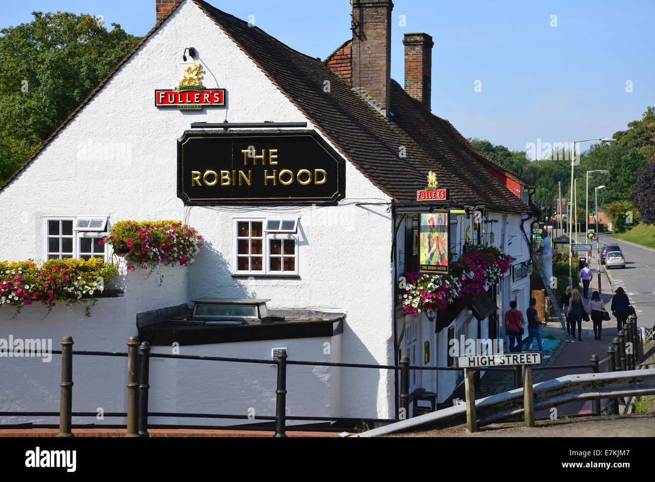 16th century The Robin Hood Pub, Brook Street, Tring, Hertfordshire, England, United Kingdom Stock Photo