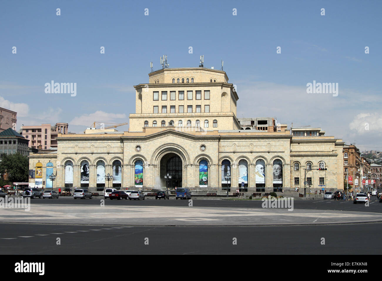 The National Gallery of Armenia and the History Museum of Armenia on Republic Square in Yerevan, Armenia Stock Photo