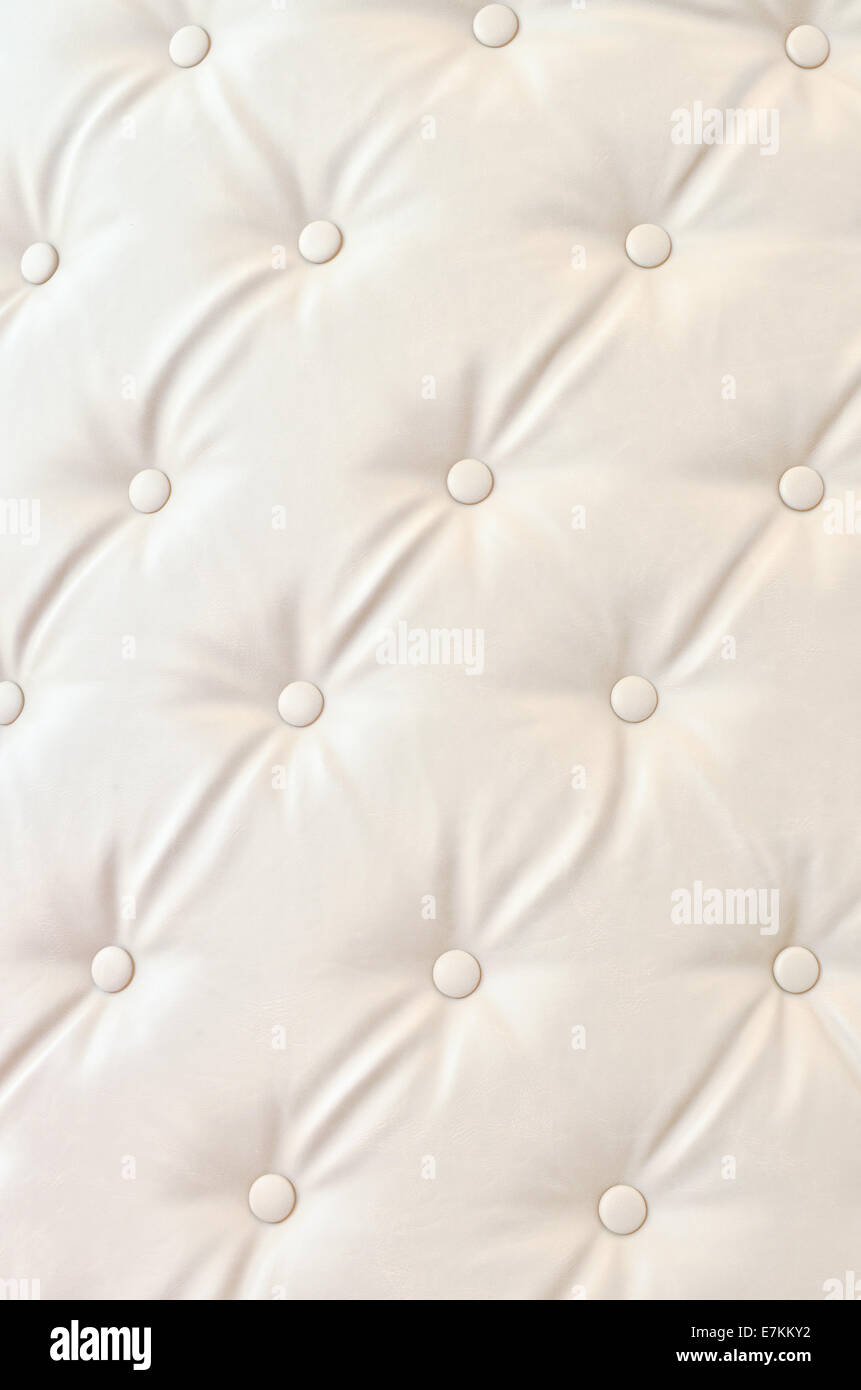 Texture of white vintage sofa Stock Photo