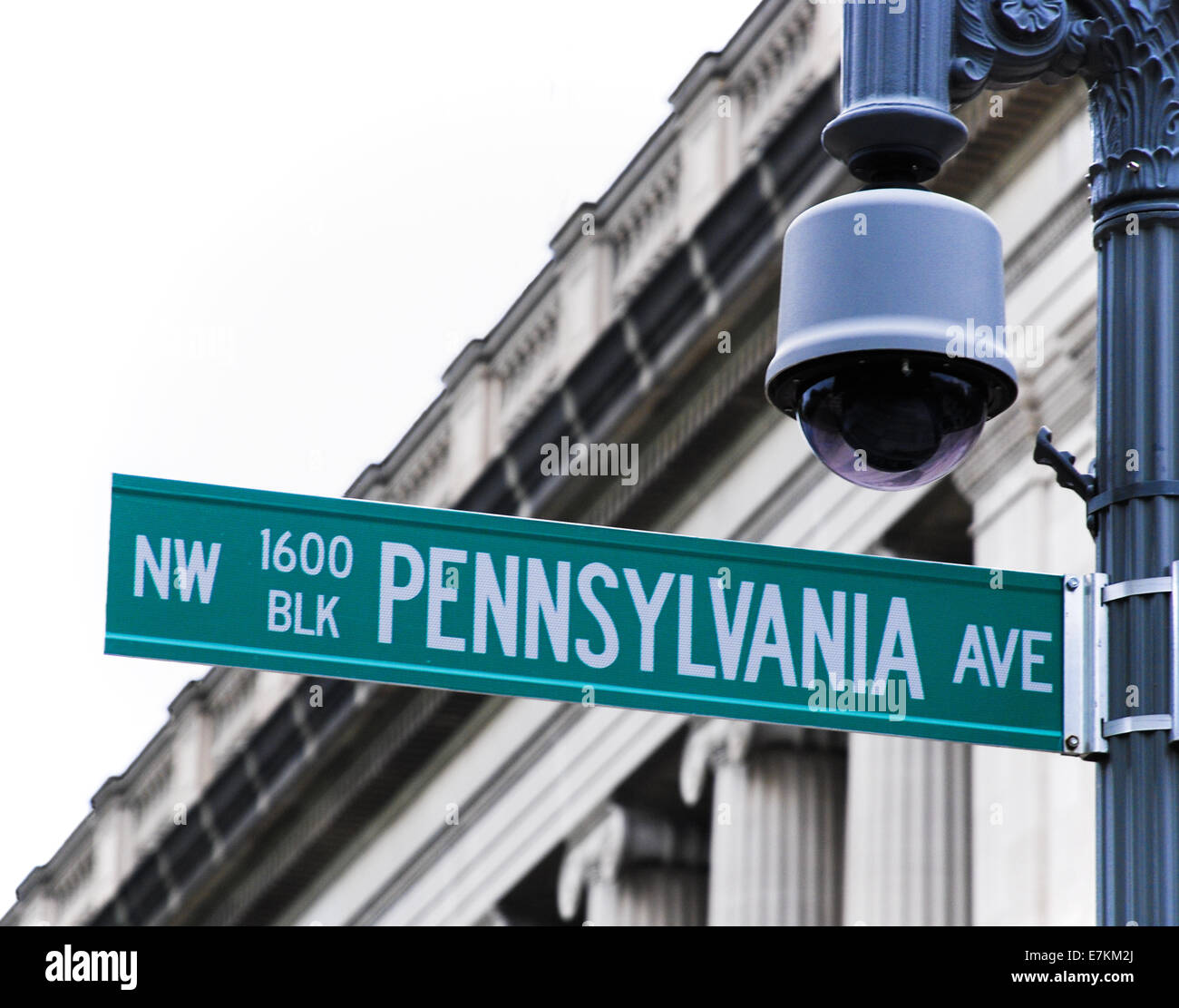 Street sign at 1600 Pennsylvania Ave Washington DC Stock Photo