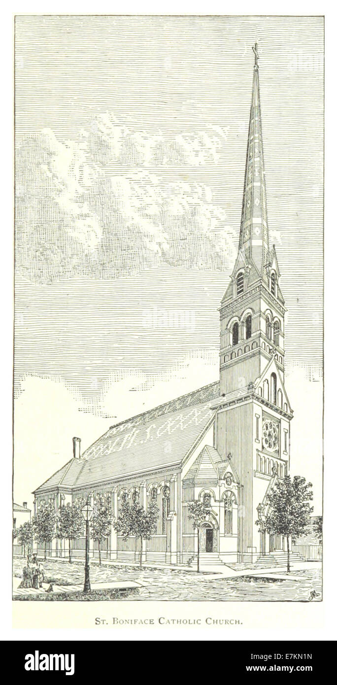 FARMER(1884) Detroit, p595 ST. BONIFACE CATHOLIC CHURCH Stock Photo Alamy