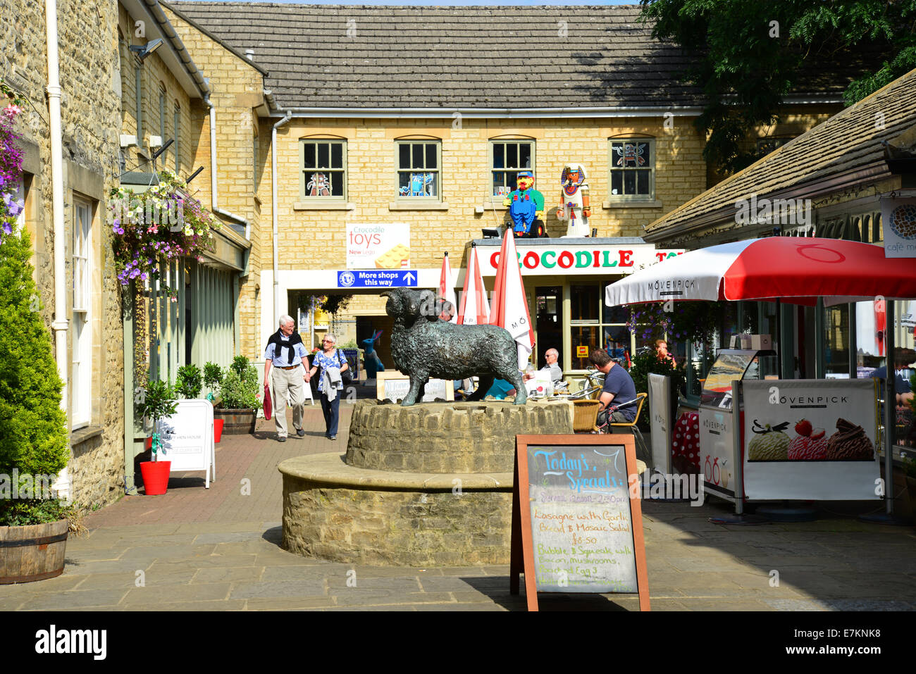 'The Woolmarket' shopping precinct, Cirencester, Gloucestershire, England, United Kingdom Stock Photo