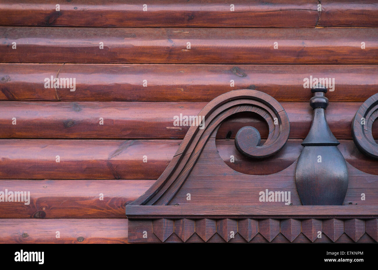 Nice particular of a wood geometric window Stock Photo - Alamy