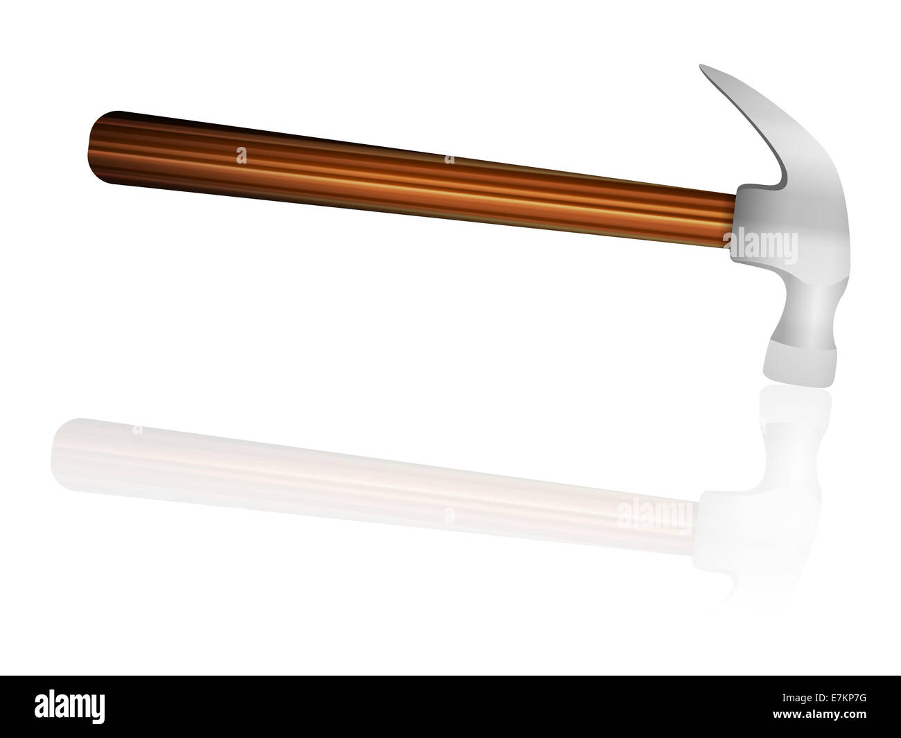 Hammer on a white background. Vector illustration Stock Photo - Alamy